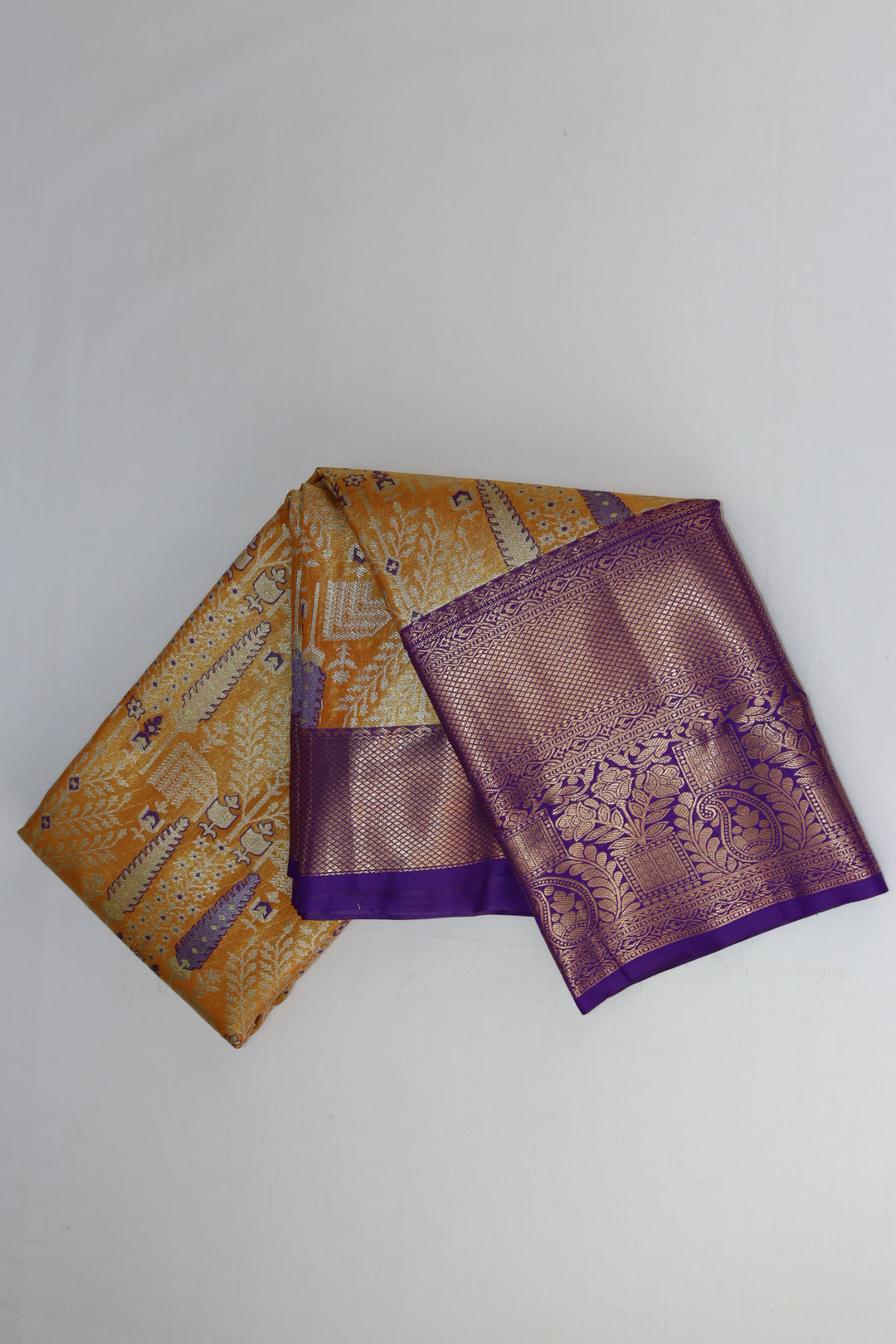 Vibrant Yellow Kanjipuram Saree