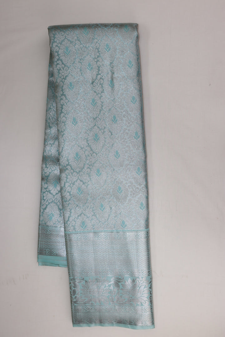 Beautiful Pastel Blue Kanjipuram Saree