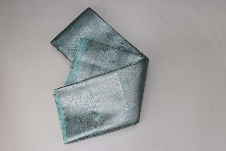 Beautiful Pastel Blue Kanjipuram Saree