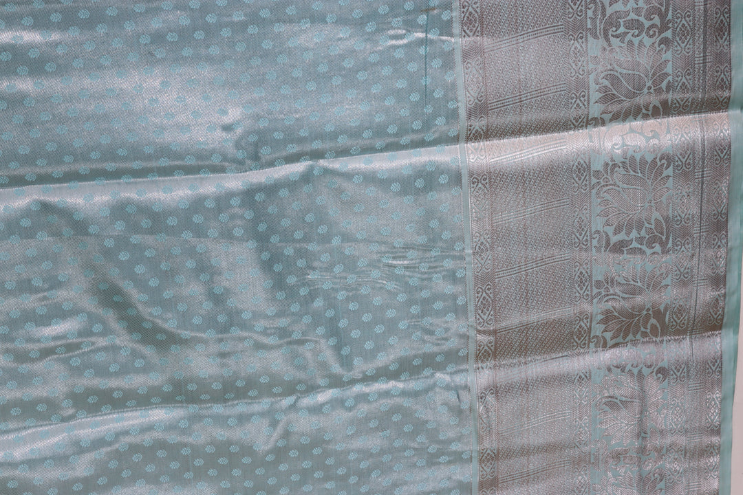 Beautiful Pastel Blue Kanjipuram Saree