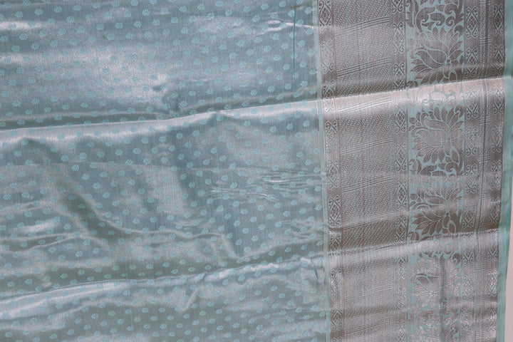 Beautiful Pastel Blue Kanjipuram Saree