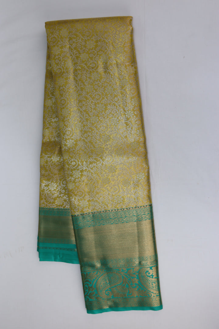 Classic Golden Yellow  Kanjipuram Saree