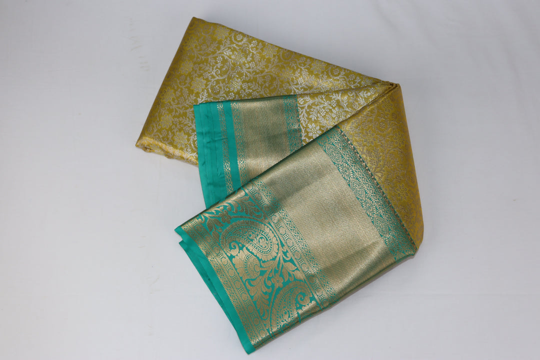 Classic Golden Yellow  Kanjipuram Saree