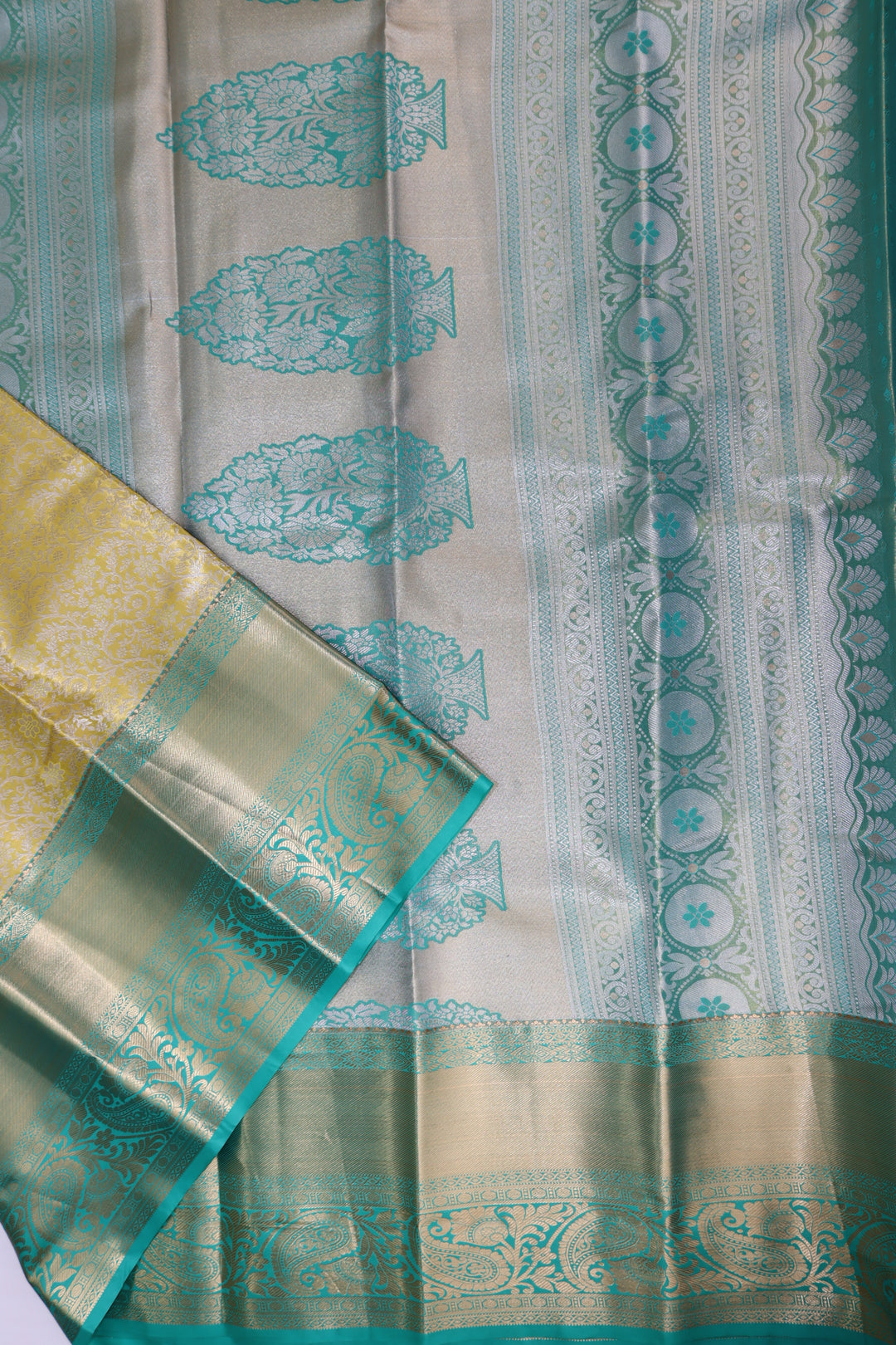 Classic Golden Yellow  Kanjipuram Saree