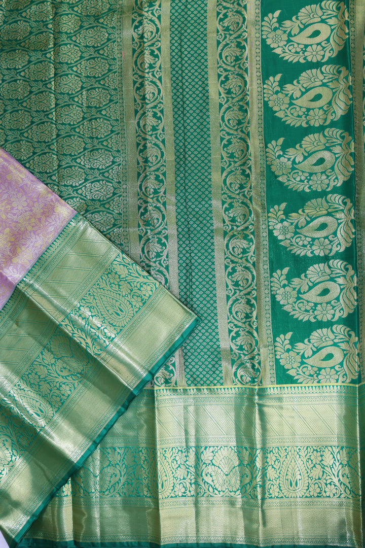 Traditional Baby Pink  Kanjipuram Saree