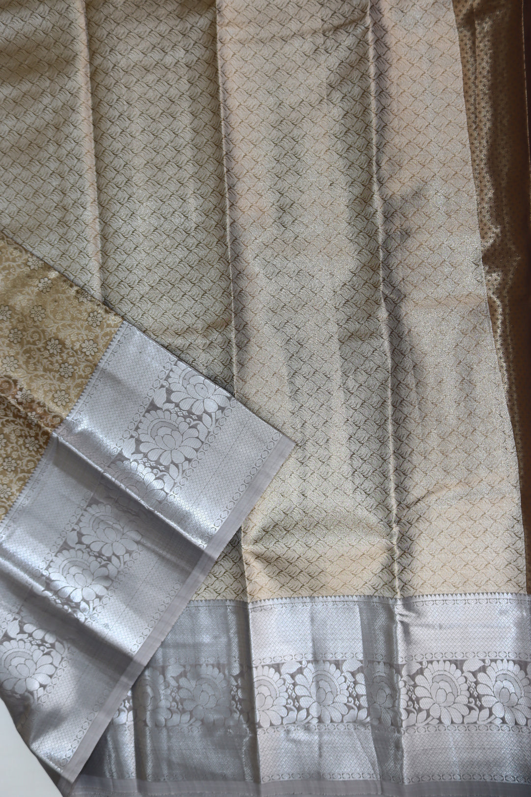 Amazing Pastel Choclate Kanjipuram Saree