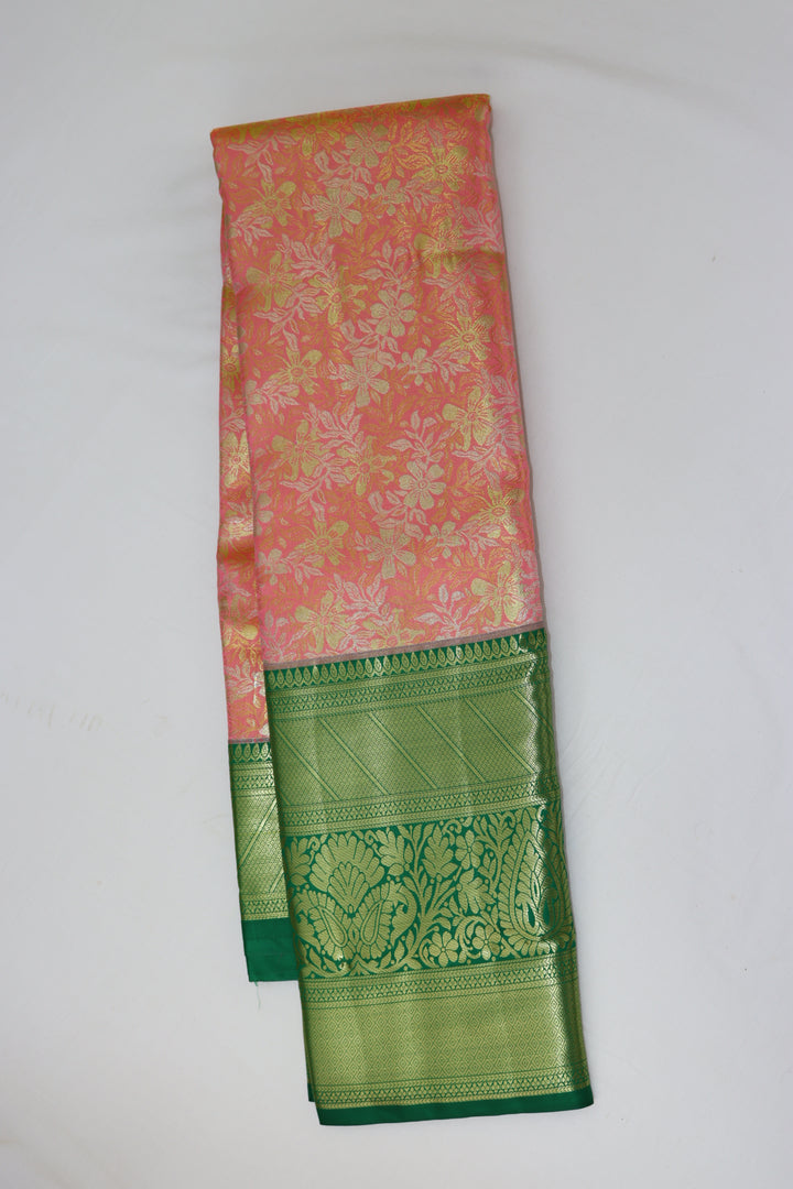 Classic Baby Pink Kanjipuram Saree