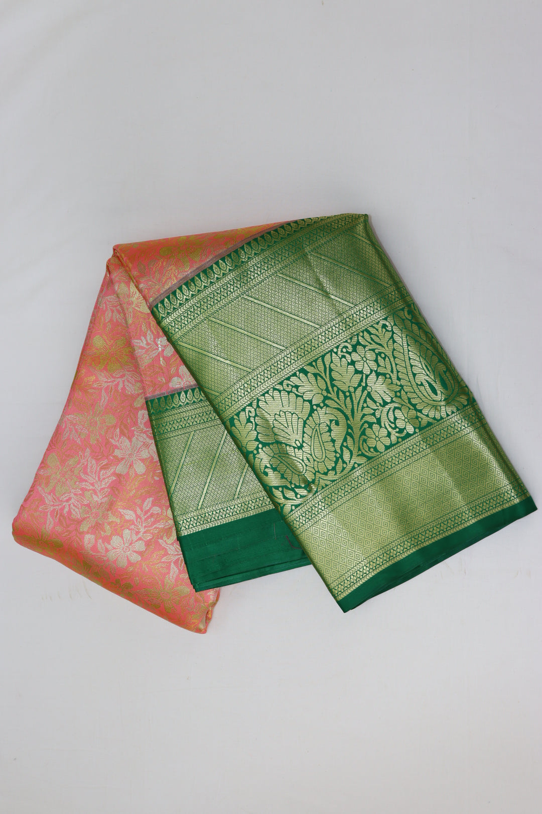 Classic Baby Pink Kanjipuram Saree