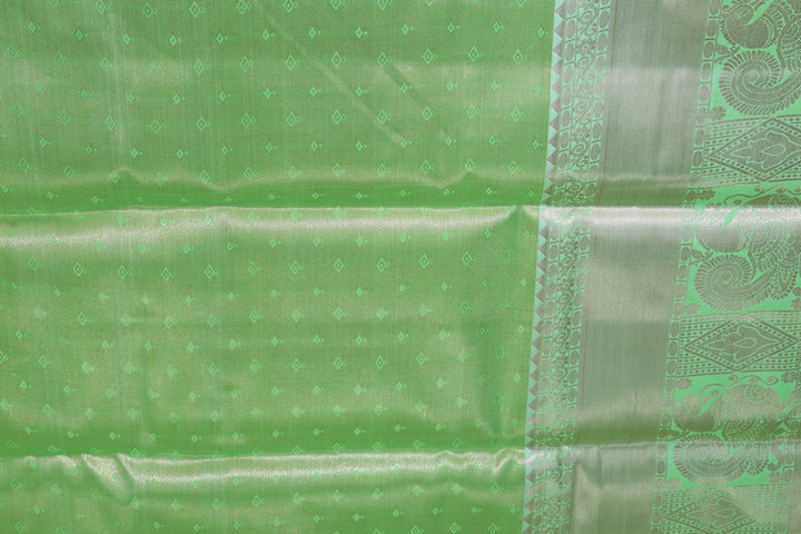 Timeless Green Pastel Kanjipuram Saree