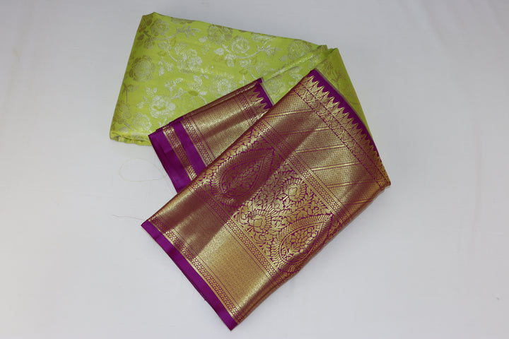 Rich Green Pastel Kanjipuram Saree