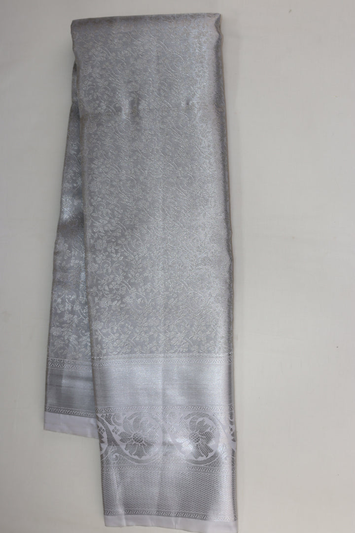 Opulent Silver Kanjipuram Saree