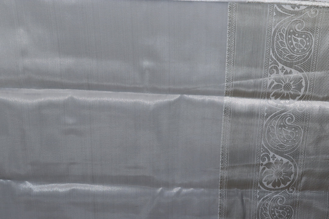 Opulent Silver Kanjipuram Saree