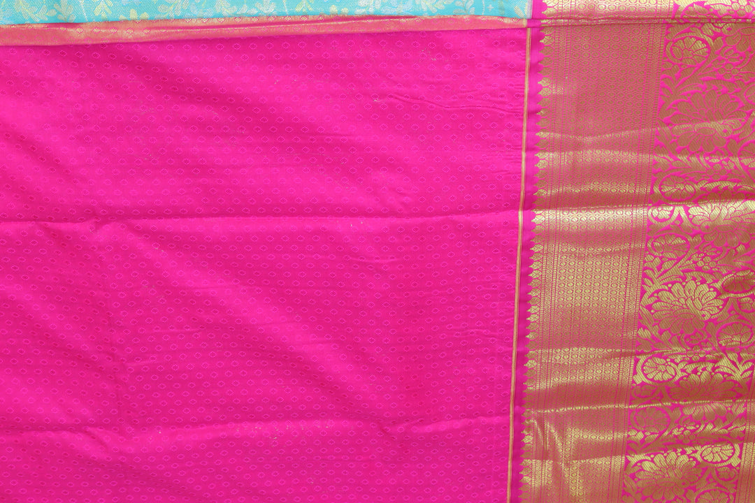 Timeless Blue Pastel Kanjipuram Saree