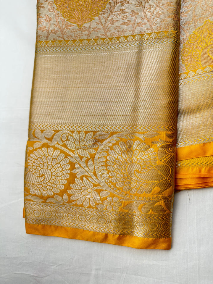 Exotic Yellow Kanjipuram Silk Saree