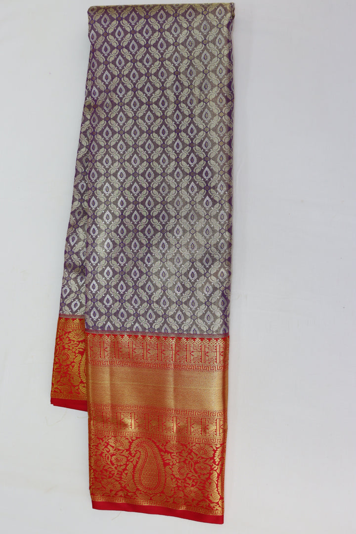 Luxurious Violet Kanjipuram Saree