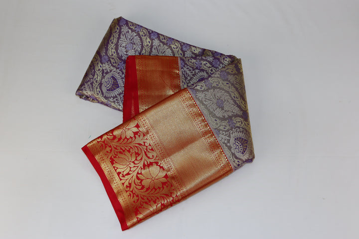 Graceful Violet Kanjipuram Saree