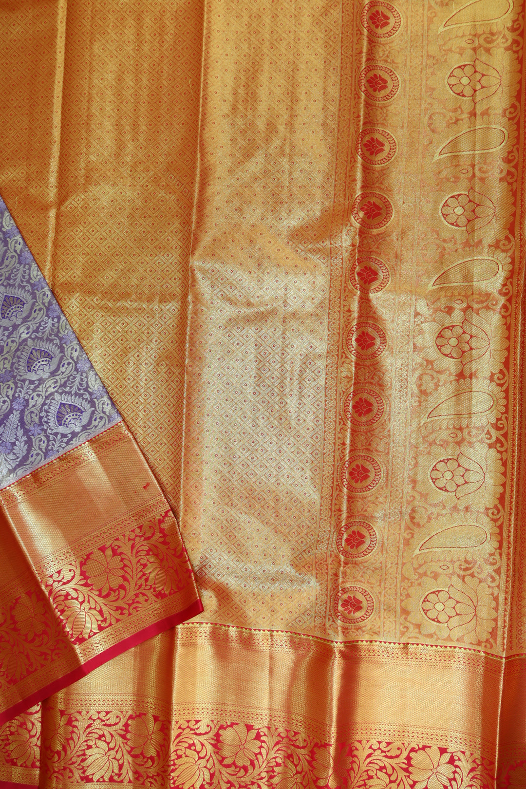 Graceful Violet Kanjipuram Saree