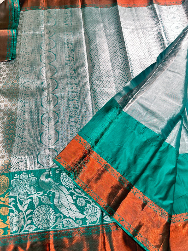 Exotic Green Kanjipuram Silk Saree