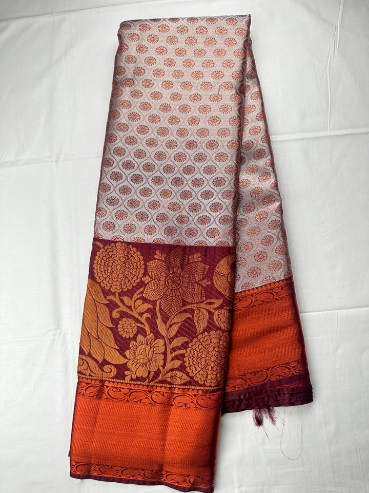 Classy Marron Kanjipuram Silk Saree