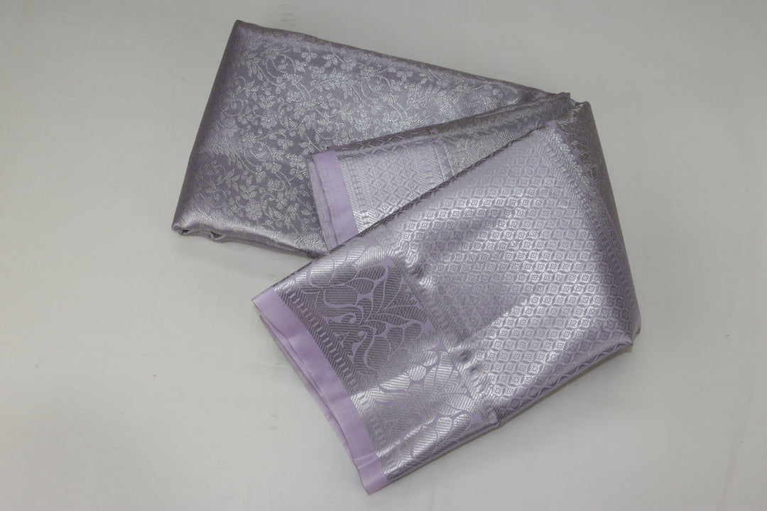 Trendy Light Lavender Kanjipuram Saree