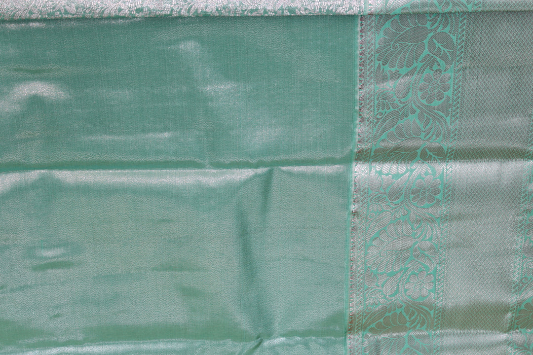 Timeless Sea Blue Kanjipuram Saree