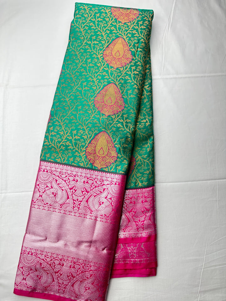 Rich Green Kanjipuram Silk Saree