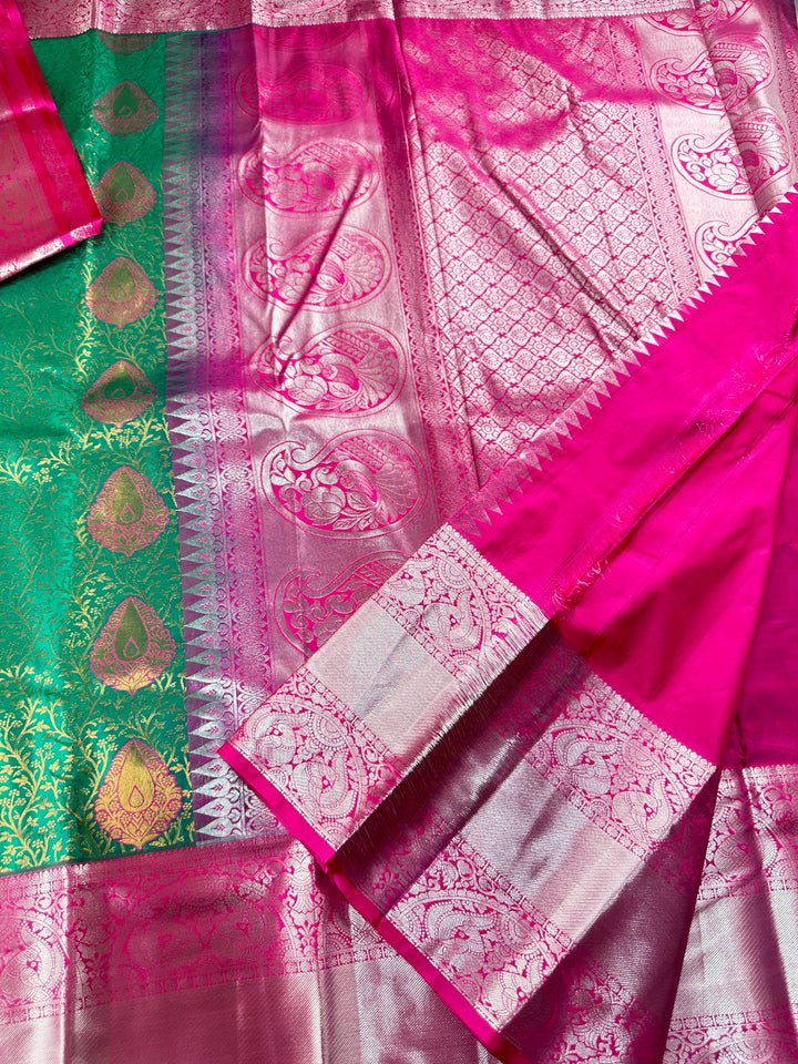 Rich Green Kanjipuram Silk Saree