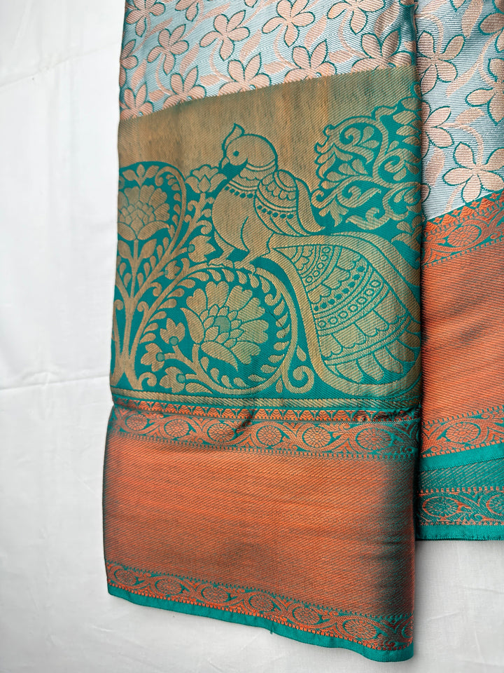 Authentic Blue Kanjipuram Silk Saree