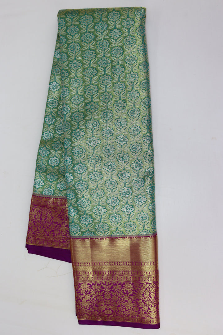 Amazing Teal Green Kanjipuram Saree