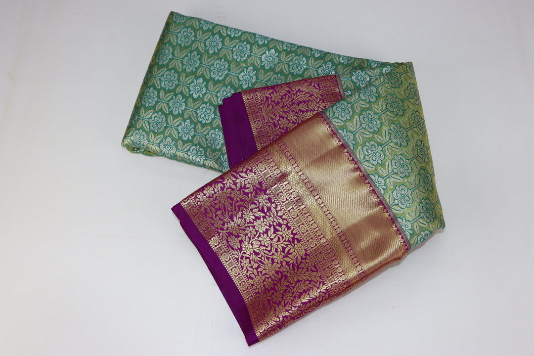 Amazing Teal Green Kanjipuram Saree