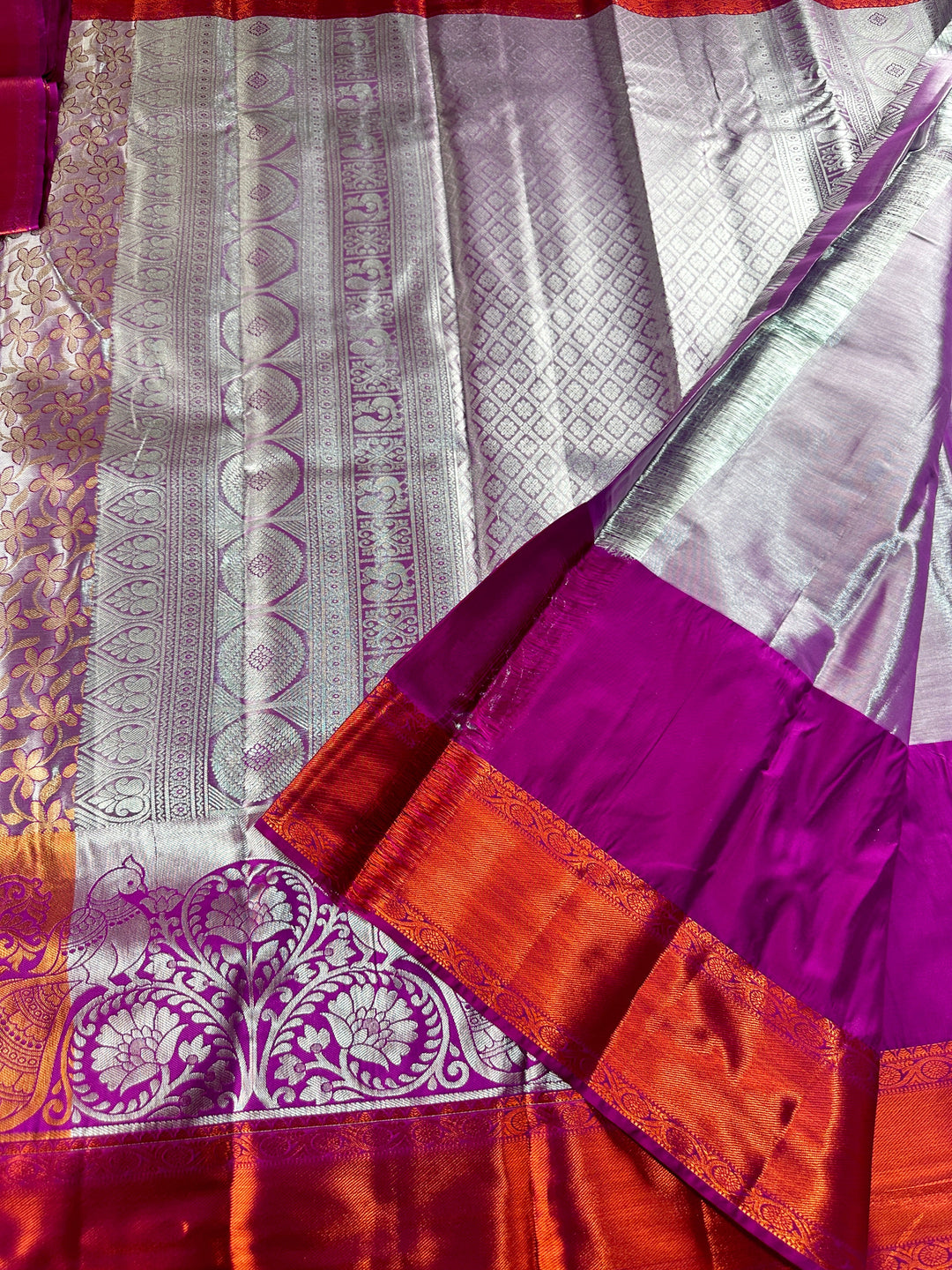 Rich Pink Kanjipuram Silk Saree