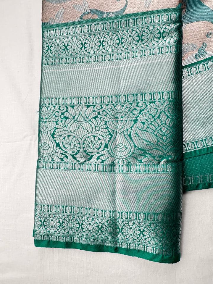 Rich Pastel Green Kanjipuram Silk Saree