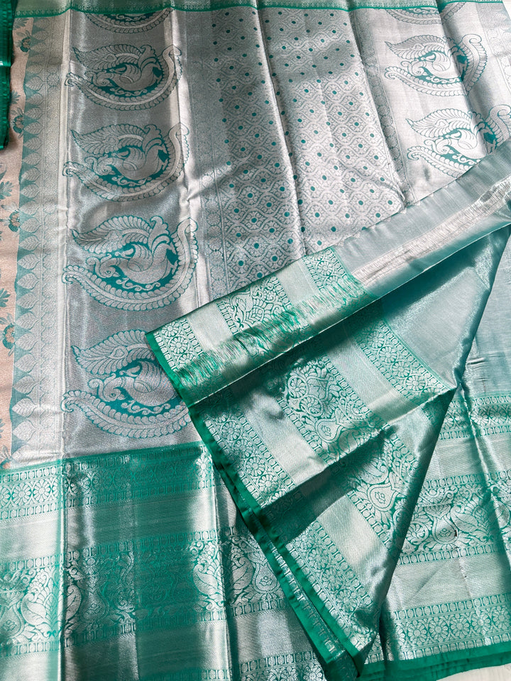 Rich Pastel Green Kanjipuram Silk Saree