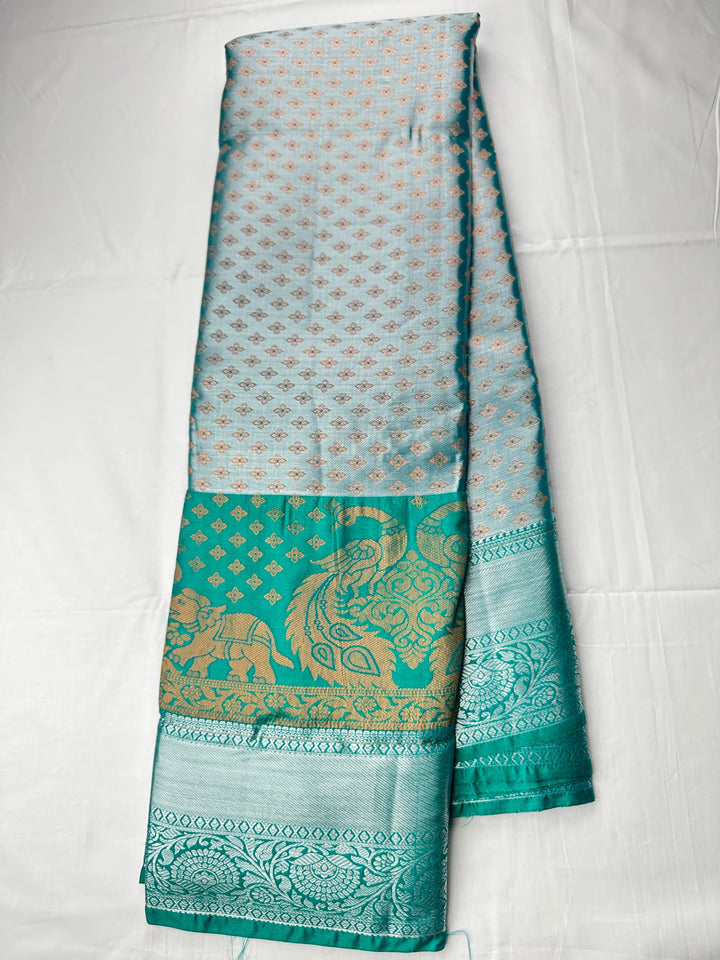 Rich Pastel Green Kanjipuram Silk Saree