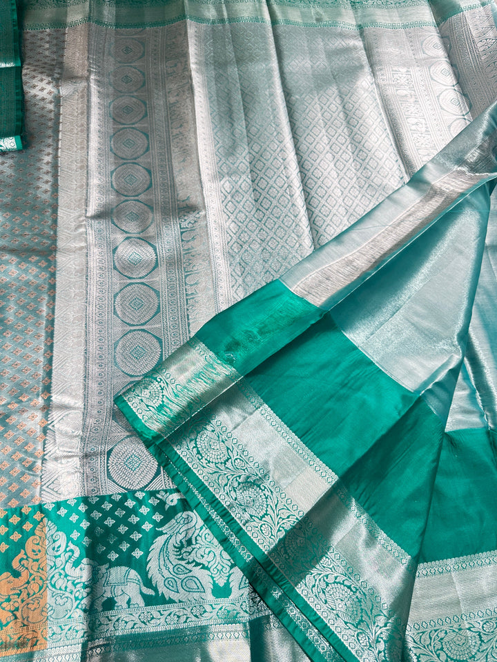 Rich Pastel Green Kanjipuram Silk Saree