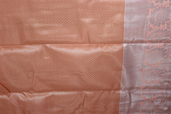 Traditional Peach Pastel Kanjipuram Saree