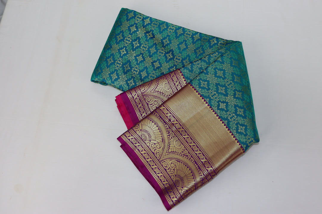 Classic Blue Kanjipuram Saree