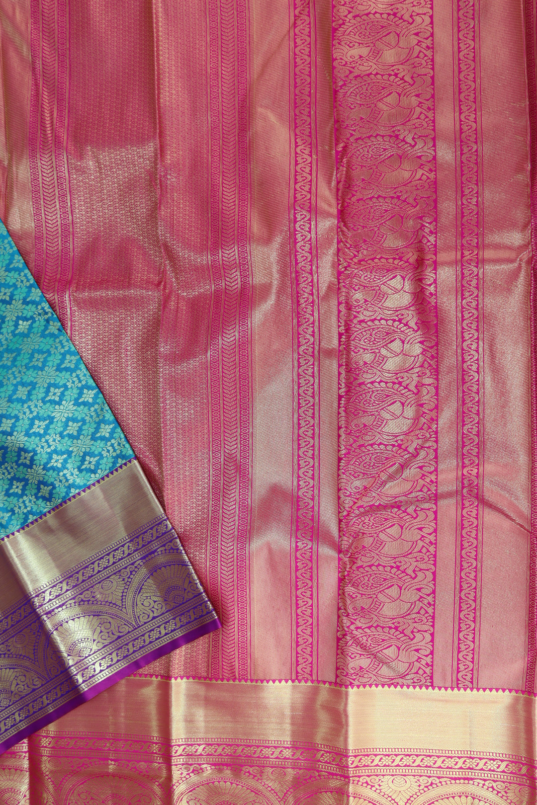 Classic Blue Kanjipuram Saree