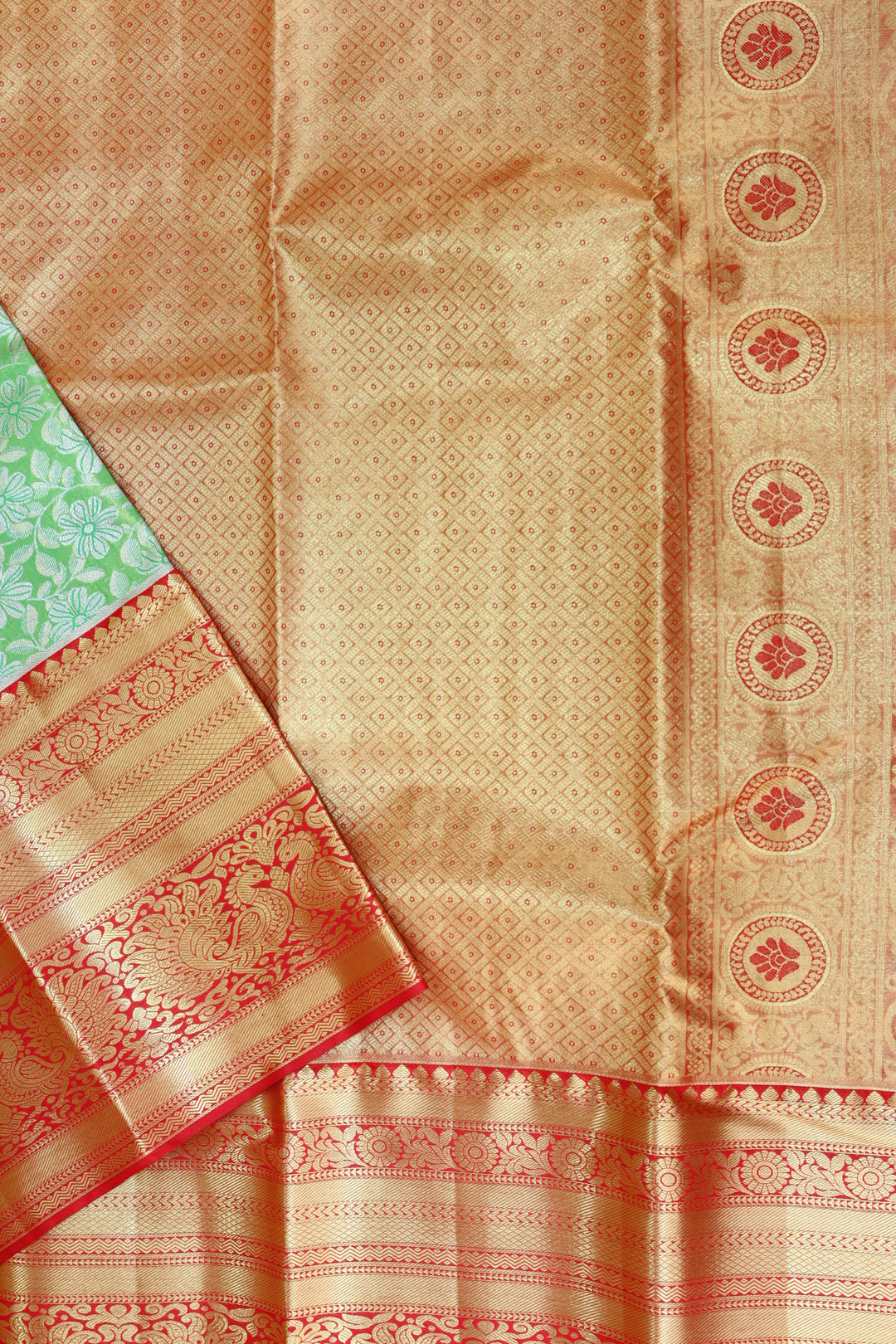 Amazing Green Kanjipuram Saree