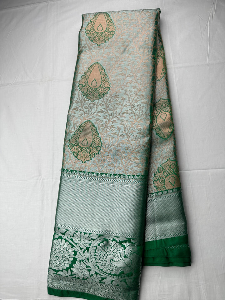 Rich Pastel Green Kanjipuram Silk Saree