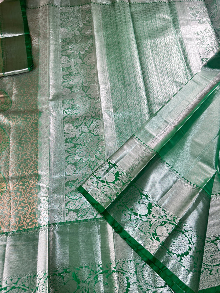 Rich Pastel Green Kanjipuram Silk Saree