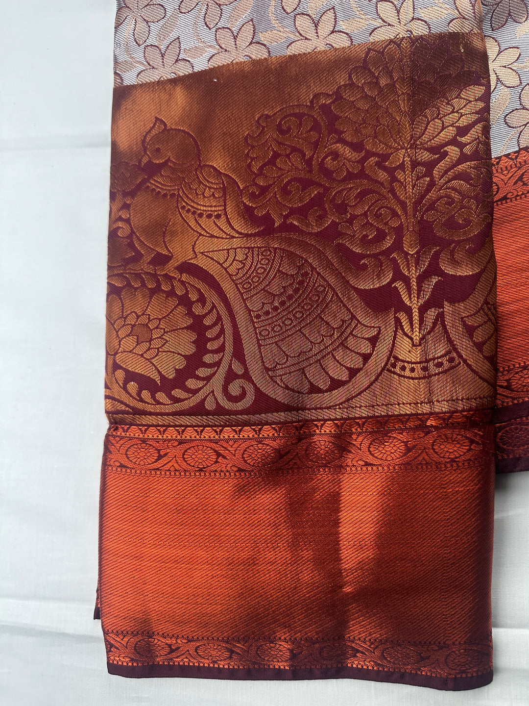 Classy Grey Kanjipuram Silk Saree