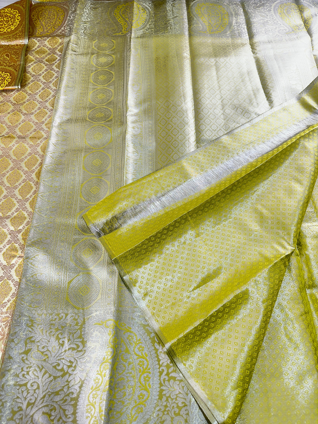 Classy Yellow Kanjipuram Silk Saree