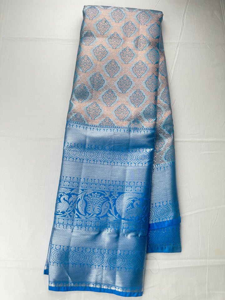 Rich Blue Kanjipuram Silk Saree