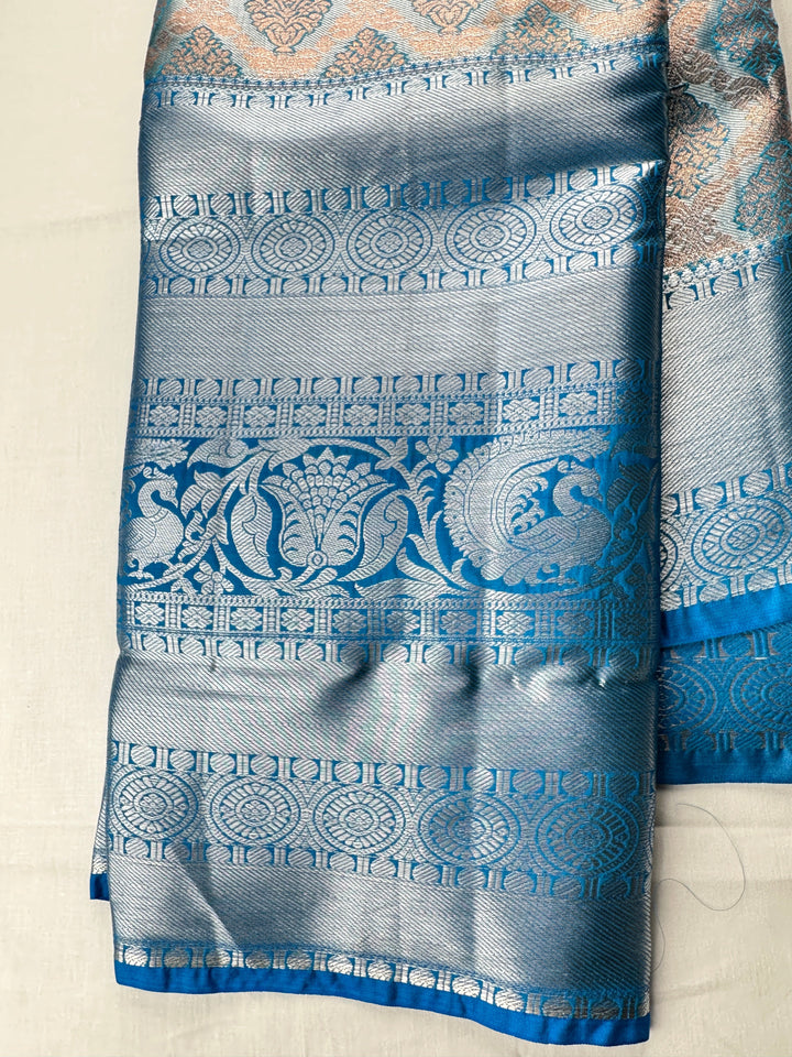 Rich Blue Kanjipuram Silk Saree