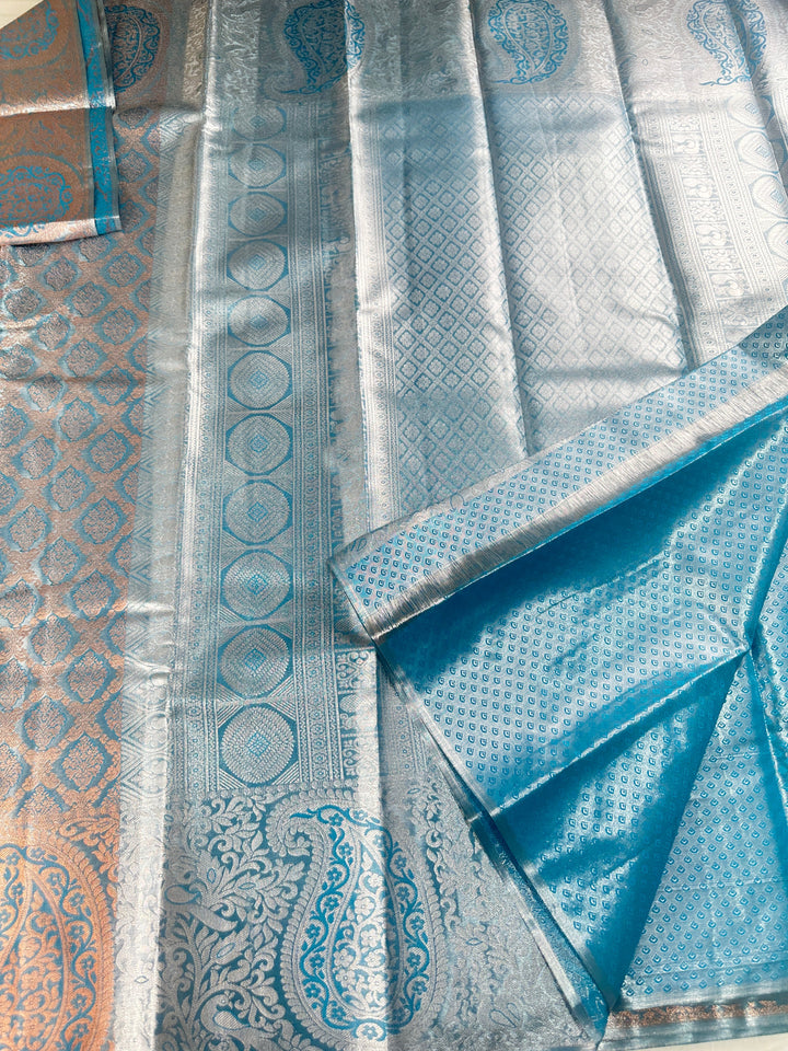 Rich Blue Kanjipuram Silk Saree