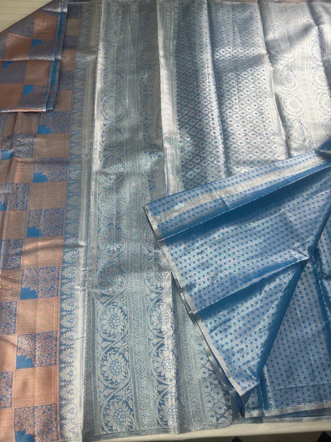 Classy Blue Kanjipuram Silk Saree