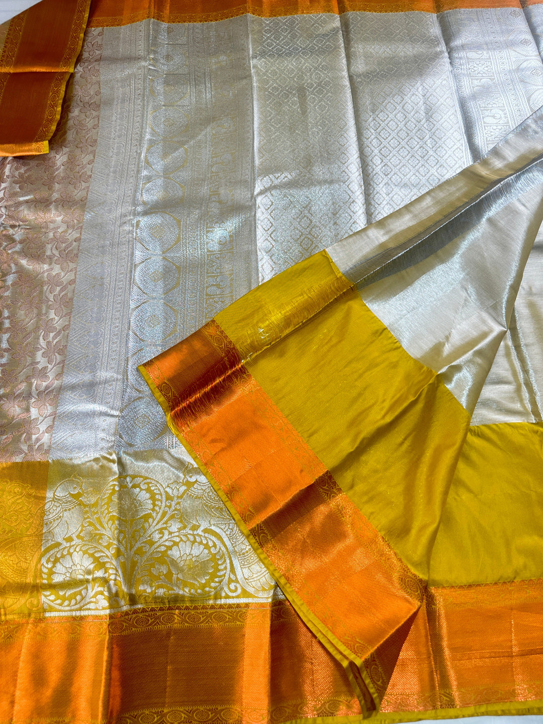 Exotic Yellow Kanjipuram Silk Saree